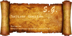 Saltzer Gusztáv névjegykártya